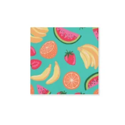 Servetten fruitprint - multikleur - set van 20