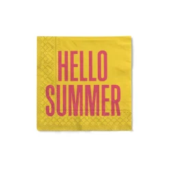 Servetten hello summer - multikleur - set van 20