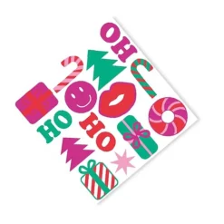 Servetten kerst - set van 20 - multikleur - 33x33 cm