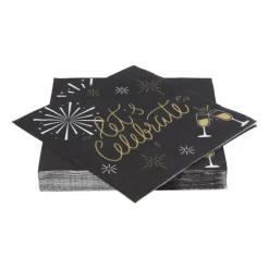 Servetten let's celebrate - papier - 33x33 cm