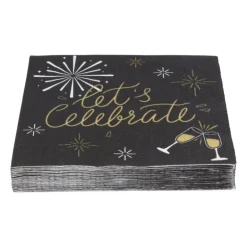 Servetten let's celebrate - papier - 33x33 cm