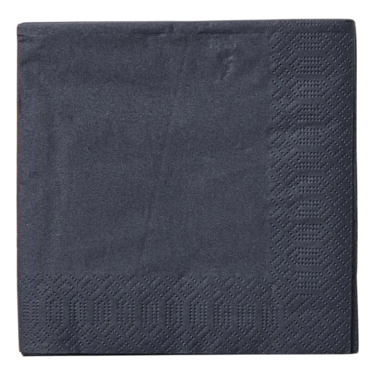 Servetten zwart - 24x24 cm - set van 20