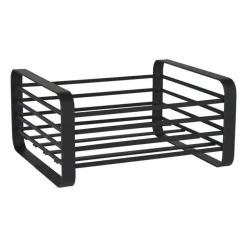 Servettenhouder metaal - zwart - 18x16x10 cm