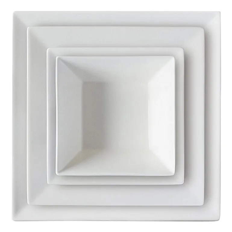 Serviesset - 16-delig - vierkant - wit - 4 persoons