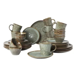 Serviesset Toscane - lichtgroen - 32-delig - 8 persoons