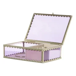 Sieradendoos - paars - 4.7x15x11 cm