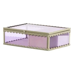 Sieradendoos - paars - 4.7x15x11 cm