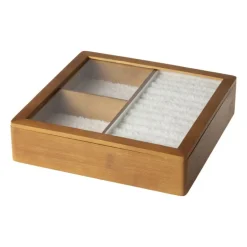 Sieradendoos met teddy - bruin/wit - 3 vakken