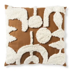 Sierkussen abstract - bruin - 45x45 cm