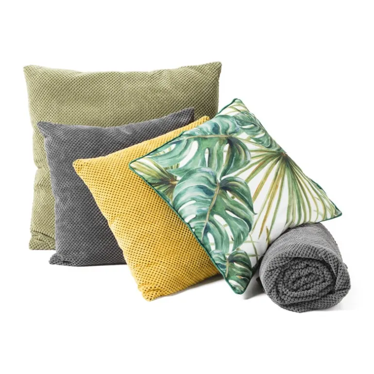 Sierkussen blokje - okergeel - 45x45 cm