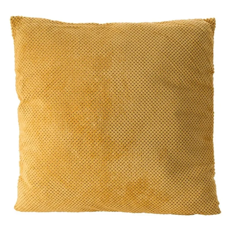 Sierkussen blokje - okergeel - 60x60 cm