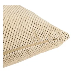 Sierkussen met blokjes - beige - 45x45 cm