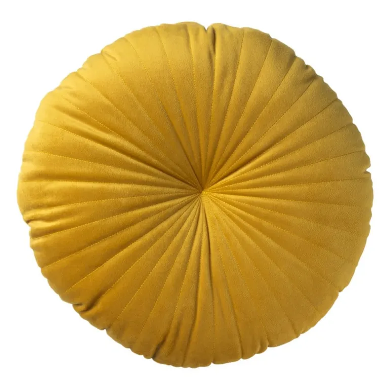 Sierkussen rond - okergeel - ø45 cm