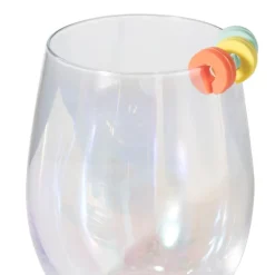 Siliconen glas markers - 12 stuks - ø1 cm