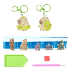 Sleutelhanger capibara - diamond painting - diverse varianten