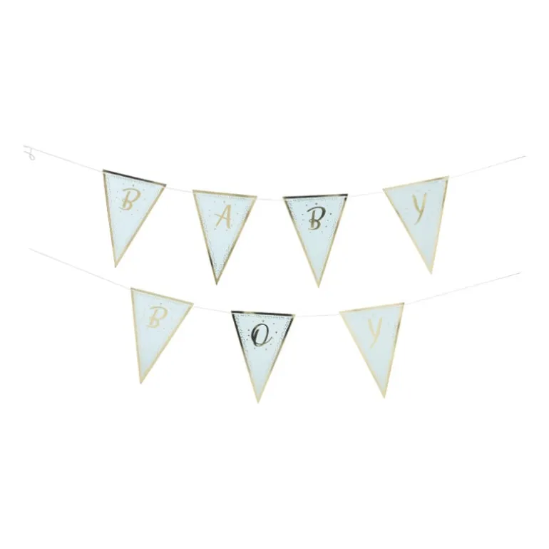 Slinger baby boy - blauw/goud - 2x200 cm