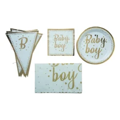 Slinger baby boy - blauw/goud - 2x200 cm