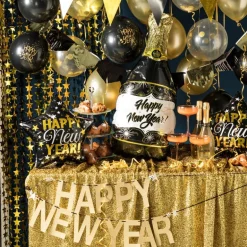 Slinger happy new year - goud - 2 meter