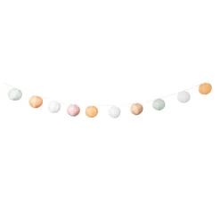 Slinger met 9 solar barok lampionnen - multikleur - 440 cm