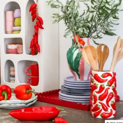 Slinger met pepers - rood - 29 cm