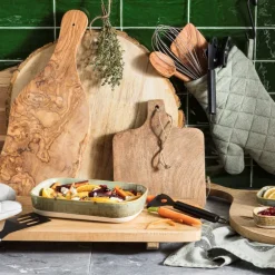 Snijplankje van mangohout - vierkant - 18x25 cm