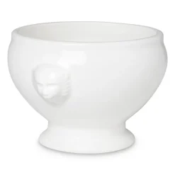 Soepkom met oor leeuw - wit - ø11x8 cm