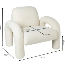 Sofa Marilyn - beige - 74x88x79 cm