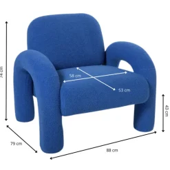 Sofa Marilyn - blauw - 74x88x79 cm