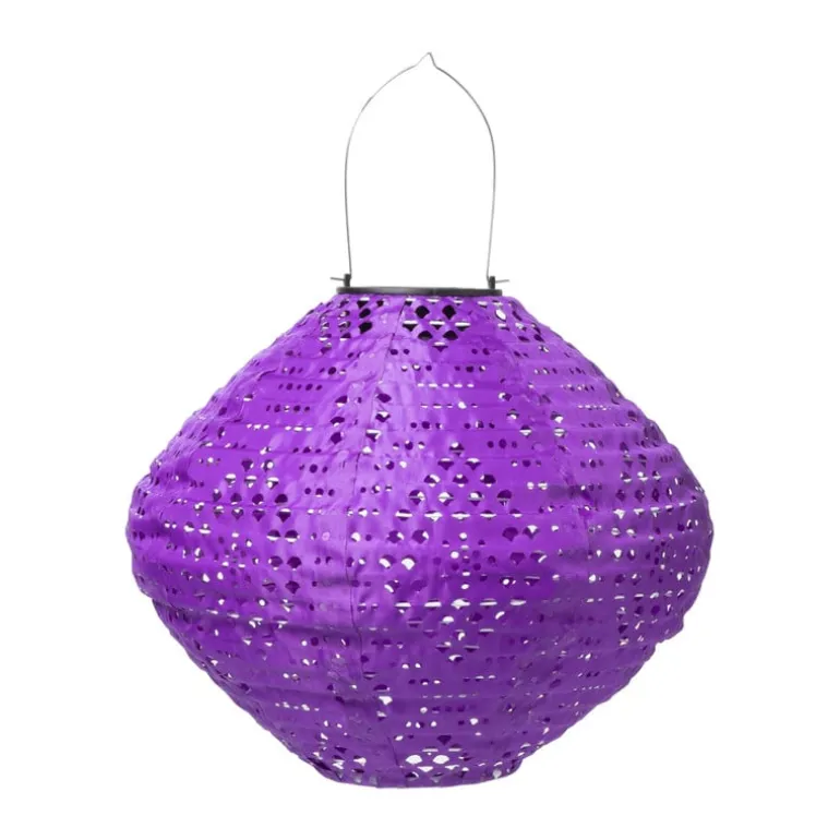 Solar barok lantaarn - paars - ø28x25 cm
