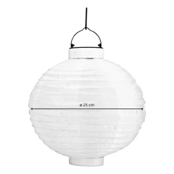 Solar tuinlampion - wit - ø25 cm