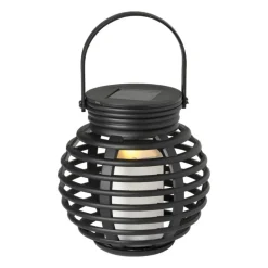 Solar tuinlantaarn - zwart - ⌀10x11 cm