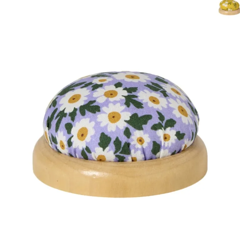 Speldenkussen bloemetjes - diverse varianten - ø7 cm