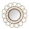 Spiegel bloem - rotan - ø50 cm