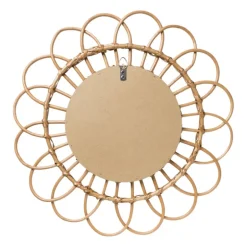 Spiegel bloem - rotan - ø50 cm