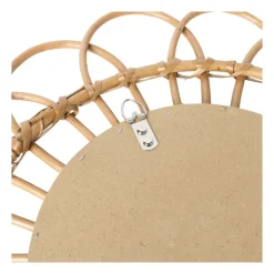 Spiegel bloem - rotan - ø50 cm