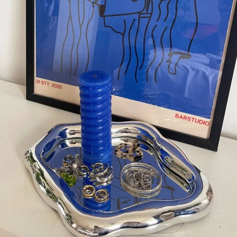 Spiegel golf - zilverkleurig - 25x30 cm