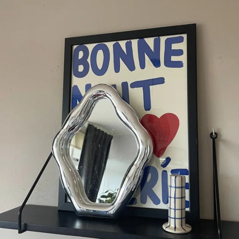 Spiegel golf - zilverkleurig - 25x30 cm