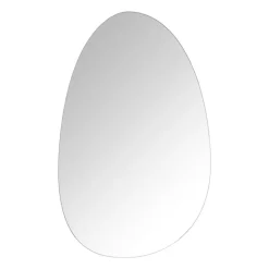 Spiegel organisch - zilverkleurig - 80x50 cm