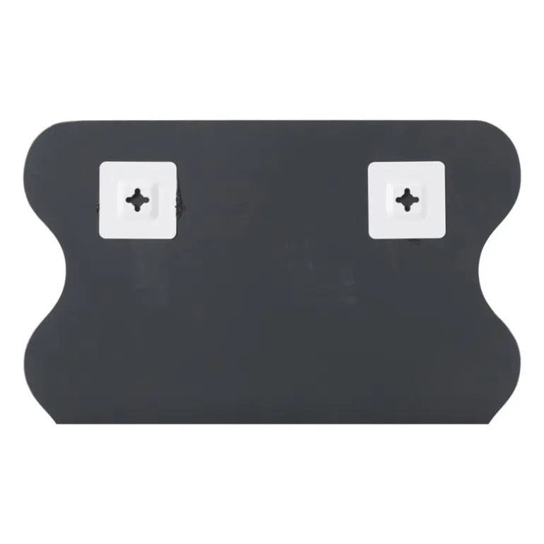 Spiegel organisch met golfrand - zilverkleurig - 50x37 cm