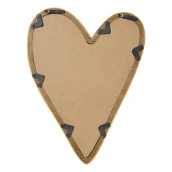 Spiegel rotan hart - bruin - 30x40 cm