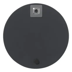 Spiegel smiley - zilverkleurig/oranje - ø30 cm