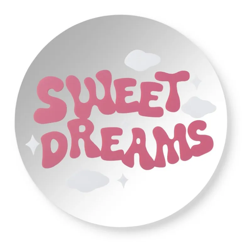 Spiegel sweet dreams - roze - ø30 cm