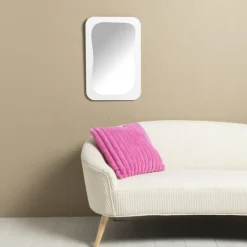 Spiegel wave - wit - 60x40 cm