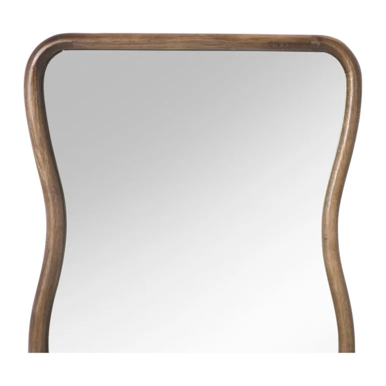 Spiegel XL met golfrand - bruin - 165x50 cm