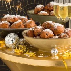 Statafelrok - goudkleurig - ø80x110 cm