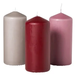 Stompkaars glad - roze - ø6x13 cm