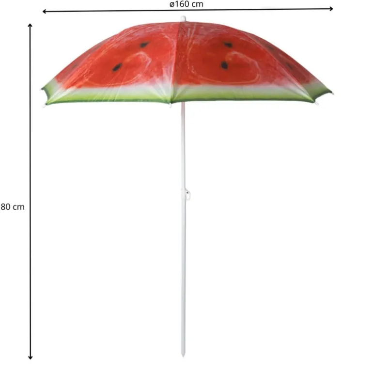 Strandparasol meloen - ø160x180 cm