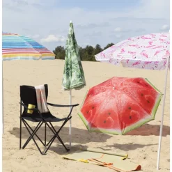 Strandparasol meloen - ø160x180 cm