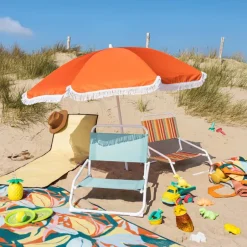 Strandparasol Tess - blauw - ø150x180 cm