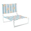 Strandstoeltje palmboom - blauw/wit - 45x45x46 cm